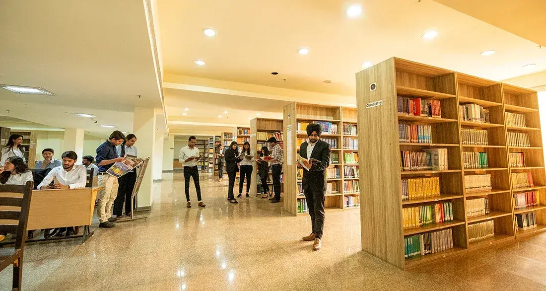 A well-stocked library with an Extensive Collection of Academic and Influential Books