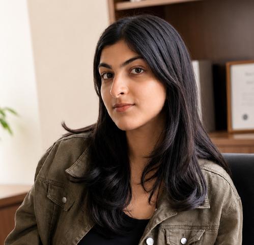Portrait of Khushi, KRMU graduate